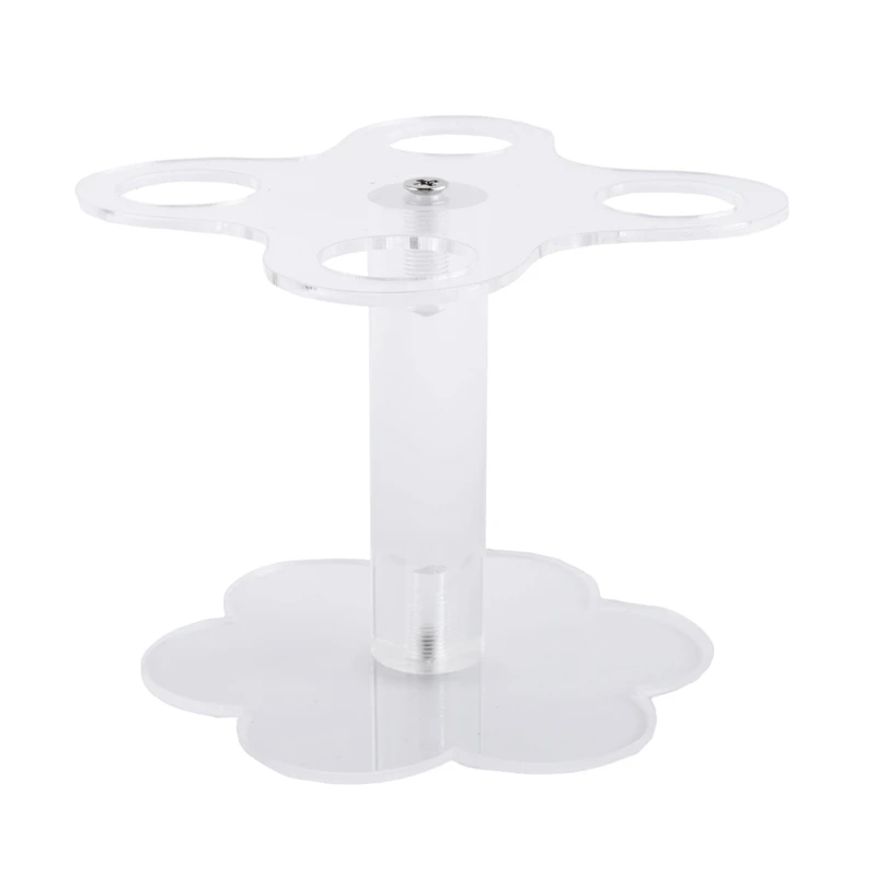 Ice Cream Cone Holder,4 Holes Acrylic Cone Display Stand Waffle Sushi Hand Roll Stand Rack For Kids Baking Party Buffets