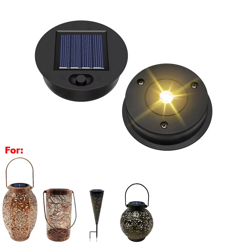 7cm/8CM Solar Light Replacement Top 1.2V Waterproof LED Solar Panel Lantern Lid Light Solar Lantern Top Outdoor Decor Garden