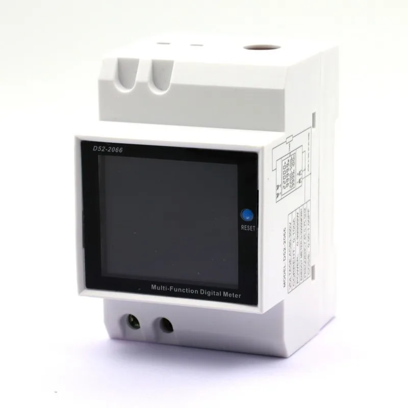 For D52-2066 Single-phase Household Smart Watt-hour Meter Electric Guide Rail Type Multi-function  LCD Display 220V Meter