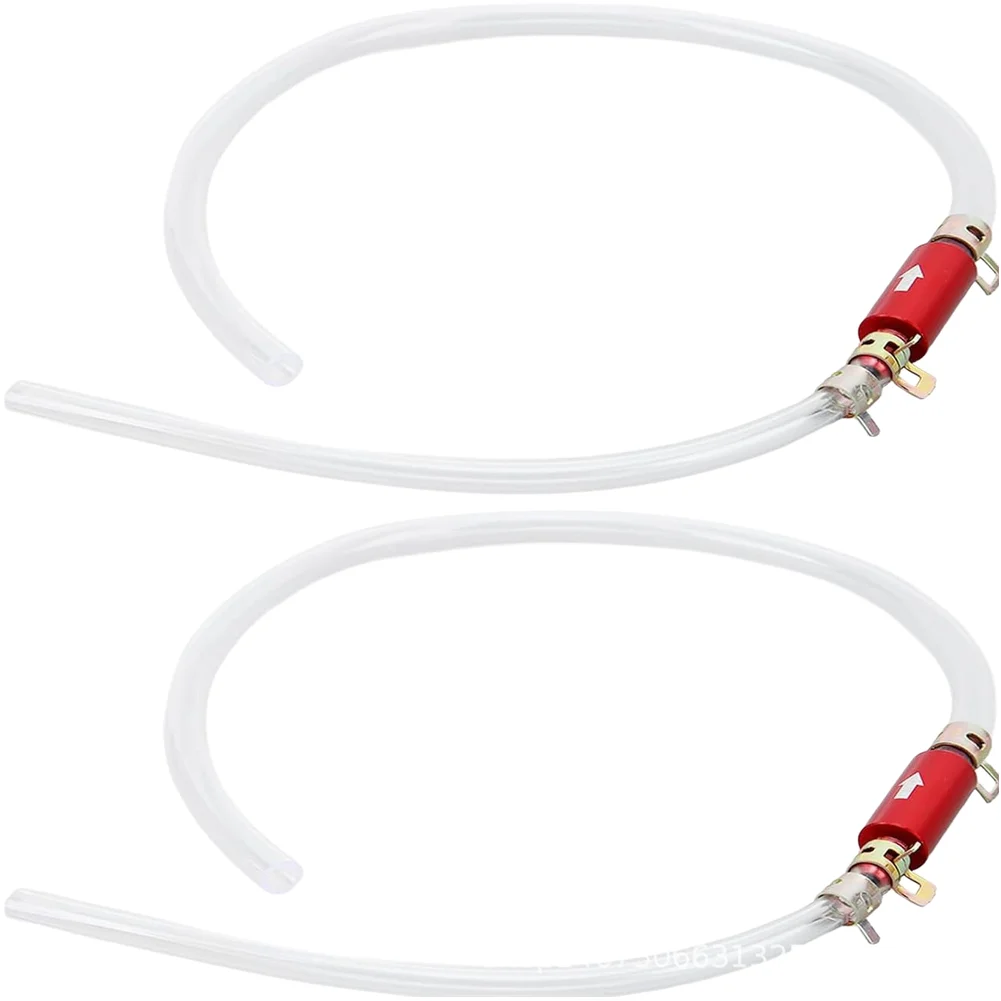 طقم خرطوم الفرامل للدراجات النارية 6 مم مع أنبوب صمام فحص أحادي الاتجاه مصنوع من مواد الألومنيوم والمطاطية