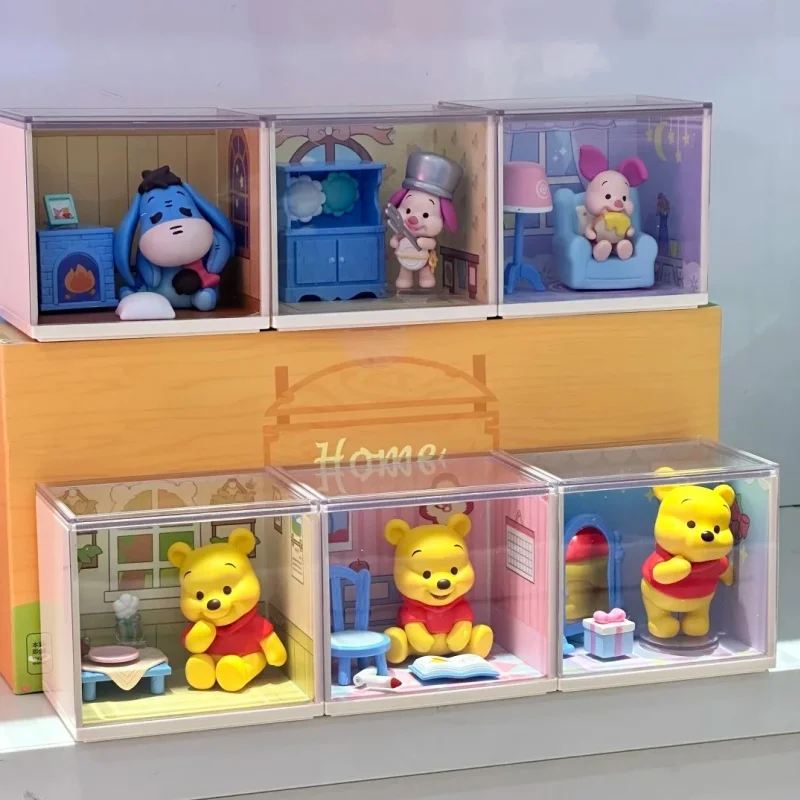 

Original Miniso Winnie The Pooh Home Moments Series Blind Box Mystery Box Cute Pooh Anime Action Doll Figure Ornament Gift