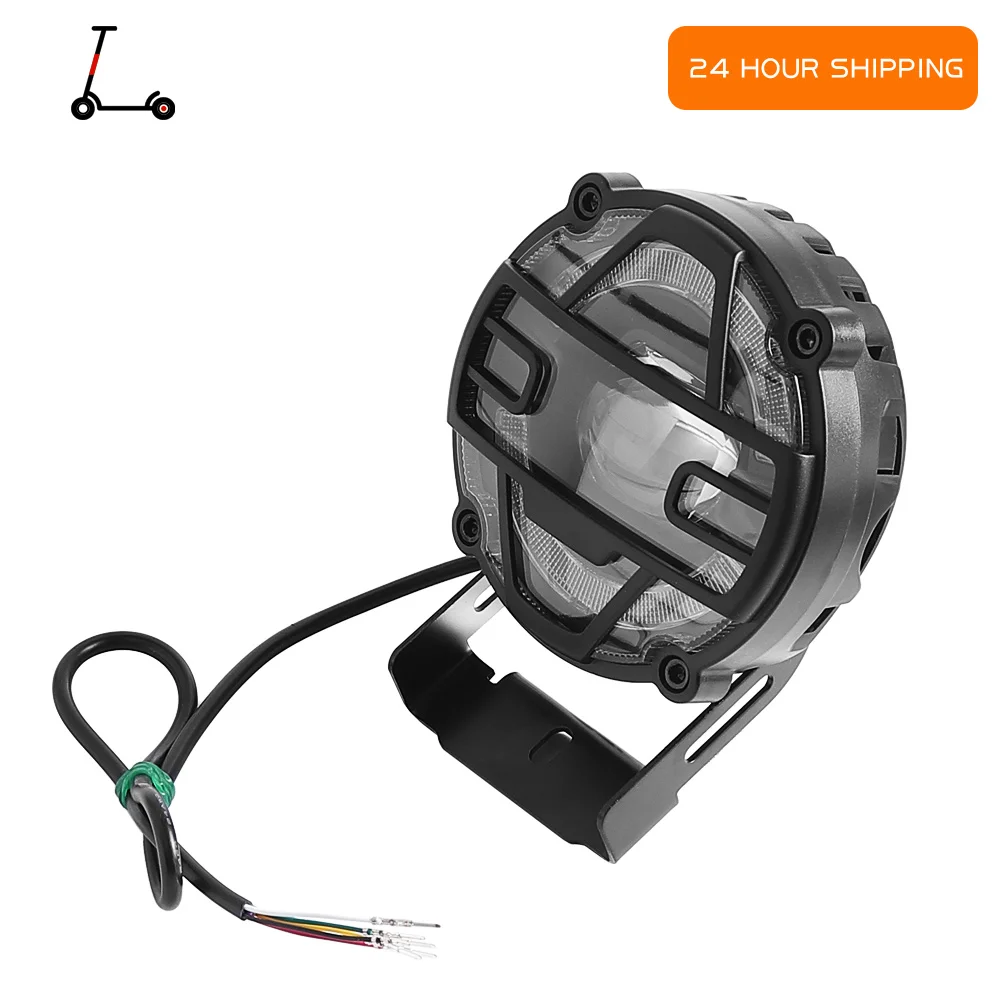 

Алюминиевая фара 36 В 48 В для электрического скутера, снегохода, багги, универсальная передняя фара, звуковой сигнал, детали фар, аксессуары