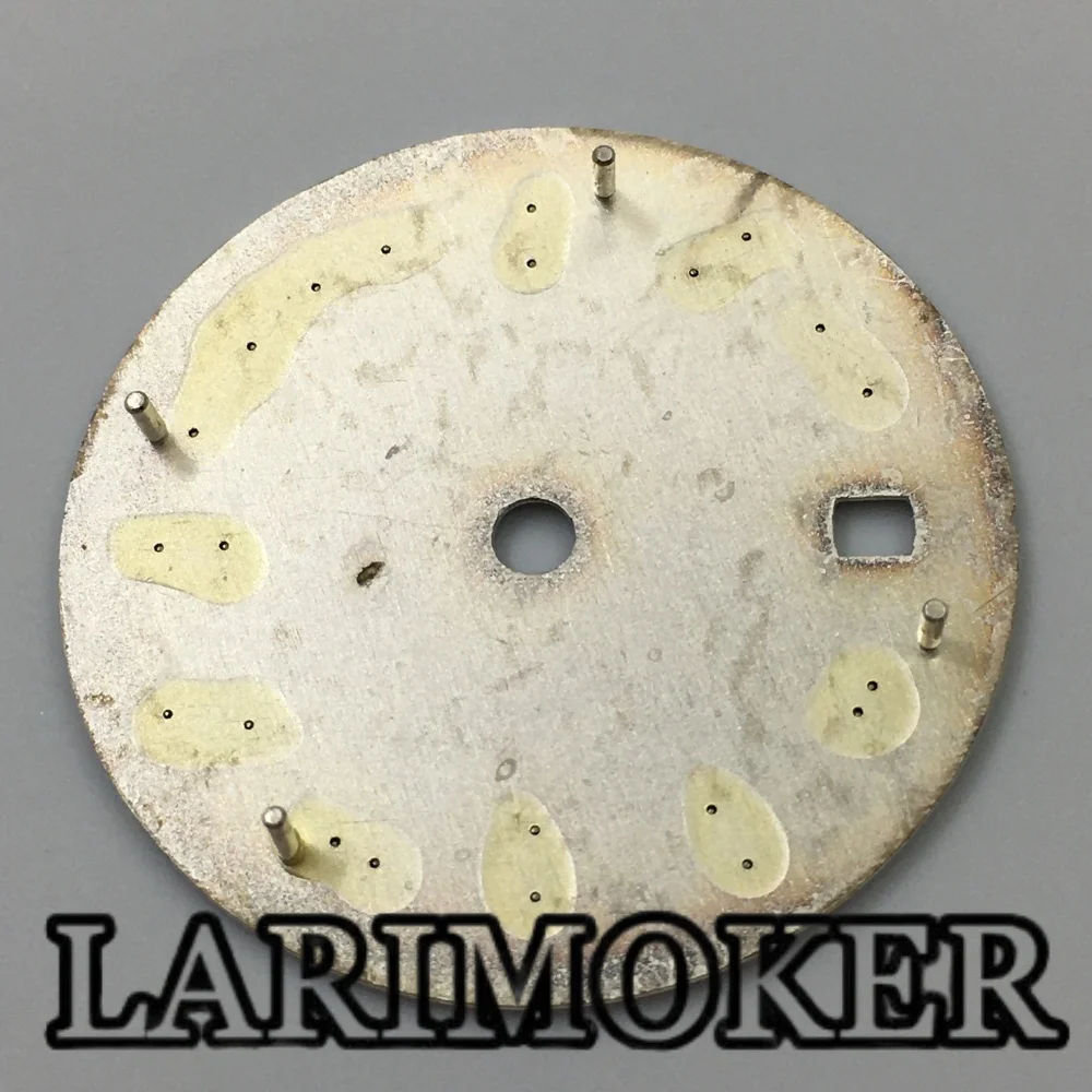 LARIMOKER 29mm Ronda 515 Quartz Watch Dial Hand Green Luminous Roman Numerals/Arabic Numerals Index 3 o'clock Date Window Dial