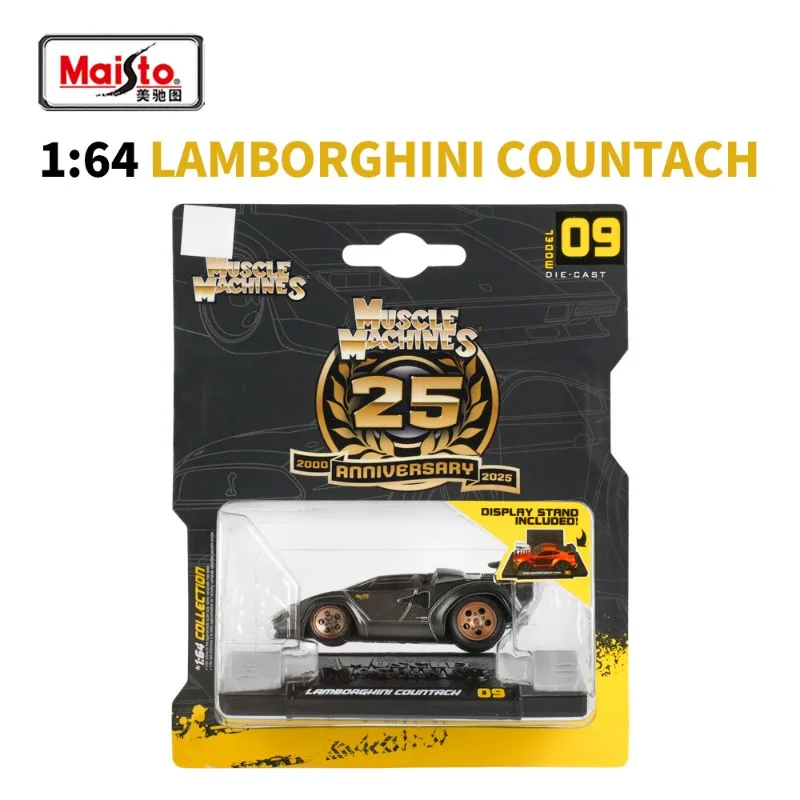 Maisto 1:64 مقياس 2025 فيراري F40 بورش AE86 موستانج العضلات سيارة ثابت لعبة مجسمة هدية جمع