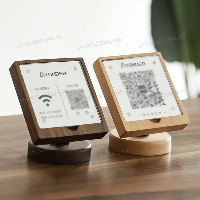 

Solid wood payment QR code display, payment card, payment table card, cash register, scan the code and set up the table