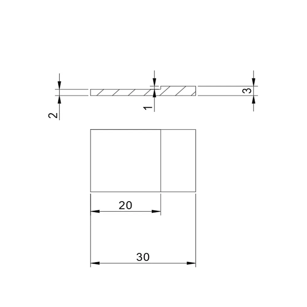 Ceramic gauge block step staircase Equal distance calibration Optical vision equipment and instruments drop 1mm rectangle 20mm
