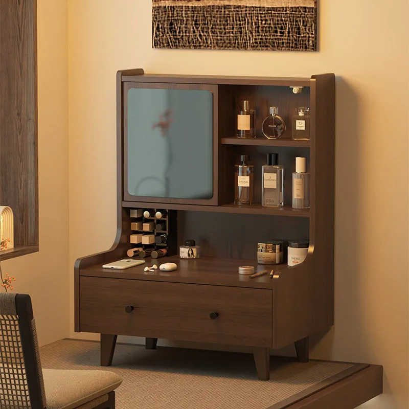 Mirror Bedroom Vanity Table Cabinet Mobile Living Room Luxury Women Modern Dressing Table Cosmetics Penteadeira Home Furniture