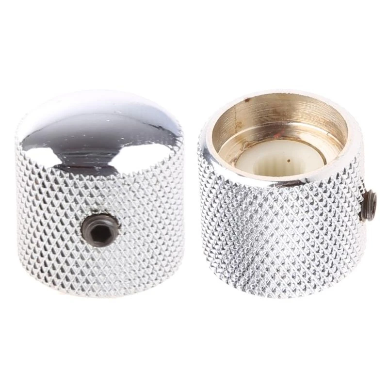 Knob Button Tone Volume Dome Knob For Guitar Bass FD TL Metal Chrome - Image 2