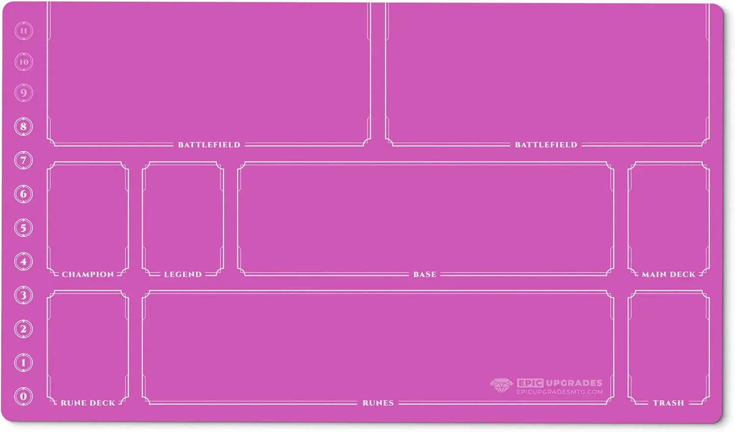 Riftbound Playmat with Zones 24'x14' Playmat Fantasy-Themed Play Mat Duel Pads Beginner Card Battles Commander Gaming Deskpad