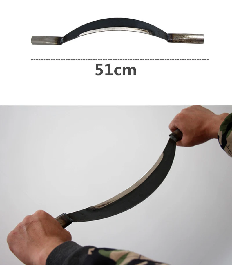 Imagem -02 - Curved Wood Carving Tool Draw Knife Manganês Steel Shave Woodworking Debarking Tool 51cm