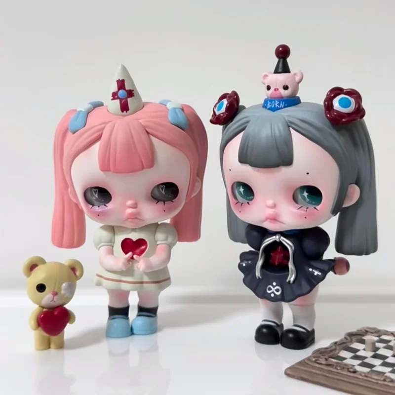 Popmart Blind Box Tinytiny Seria Prologu Urocza Figurka Modna Zabawka Ozdoba na Biurko Kawaii Prezent dla Dziewczyny Model Garage Kit