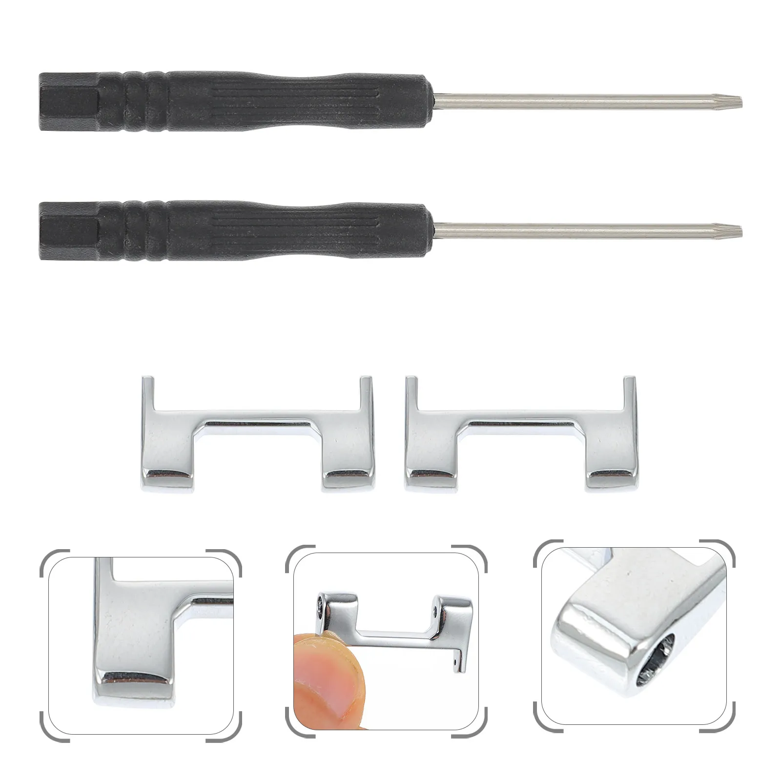 2Pcs Professional Watch Strap Connector Gentle Durable Craftsmanship Tool Watch Strap Connector Watchband Connecting Accessory