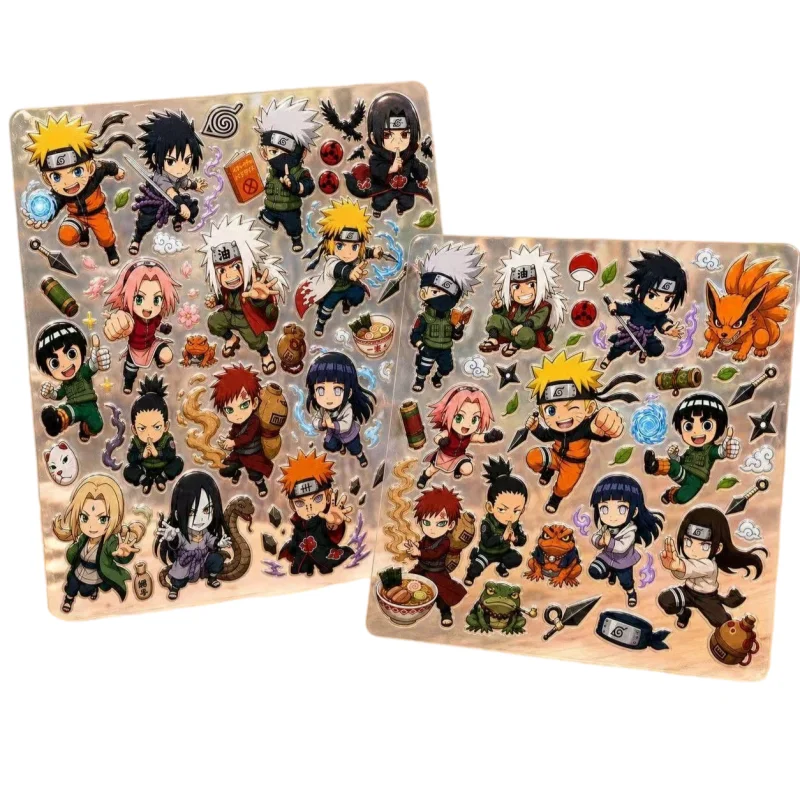 Naruto-Aufkleber mit den Figuren Uchiha Sasuke und Haruno Sakura, im Cartoon-Stil, modisch, für individuelle Gestaltung, zum Verzieren von Notizbüchern und Gepäck. – Detail 5