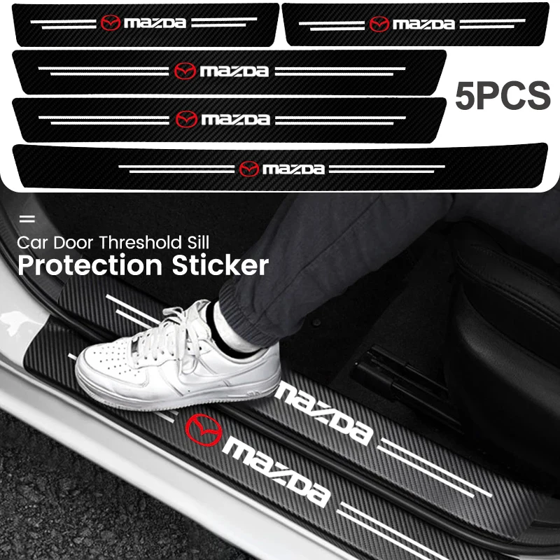 Película protectora para coche, pegatina para borde de puerta, película protectora para Mazda 3 6 CX5 2 CX3 CX9 MX5 RX8 Axela Demio Atenza MS GJI GH