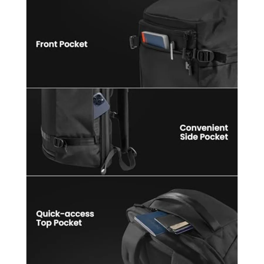 حقيبة ظهر للسفر من توموك بسعة 38 لترًا، معتمدة من الطيران، حقيبة حمل للأمتعة مقاومة للماء وخفيفة الوزن، متينة #6