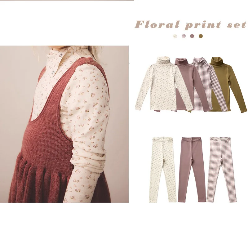 

PER-SALE 2025 Autumn Winter Baby Girls Cute Sets Print Kids Pants Sweaters Girls Dress Sets Flower Girl Children's Set