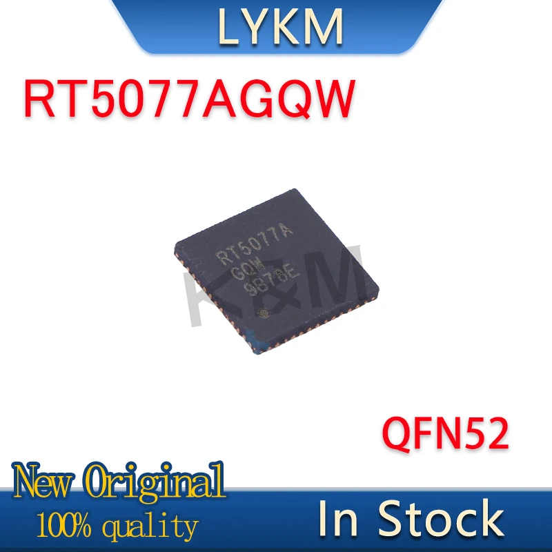 2-5/PCS New Original RT5077AGQW RT5077A QFN-52 Linear voltage regulator chip In Stock