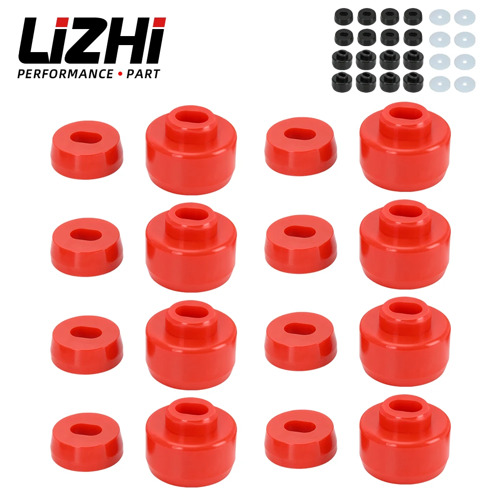 

24PCS For 1999-2014 Chevy Silverado & GMC Sierra 1500/2500/2500HD 2WD/4WD Washers 7-141 Body & Cab Mount Bushing Kit