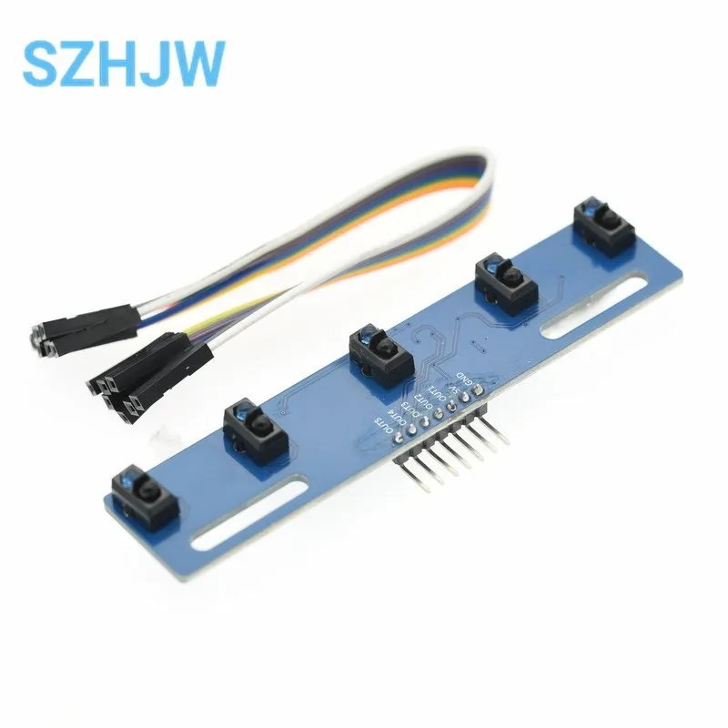 5-weg Schwarz und Weiß Linie Identifikation Sensor Modul Tracking Intelligente Auto Infrarot Sensor TCRT5000