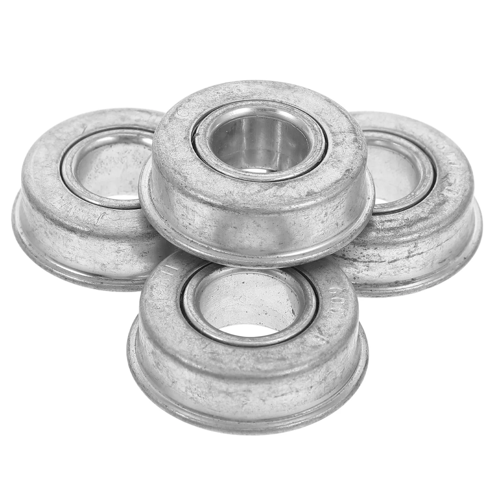4Pcs Lawn Mower Wheel Bearings Flanged Sealed Steel Ball Bearings High-Speed Smooth Operation for Riding Mower Garden Trolley