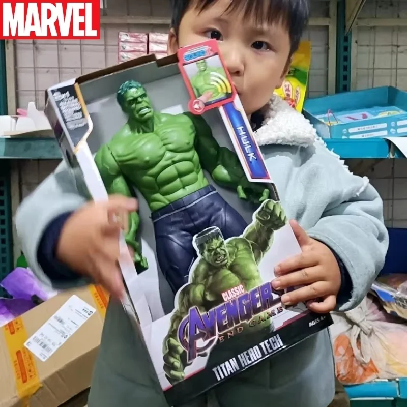 30cm marvel vingadores brinquedo thanos hulk spiderman capitão américa thor pantera negra homem de ferro com som e luz ação presente brinquedo