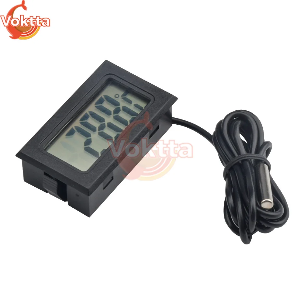 1/3/5pcs Mini LCD Digital Thermometer FY-10 Indoor Temperature Tester Detector 1M External Probe Temperature Sensor