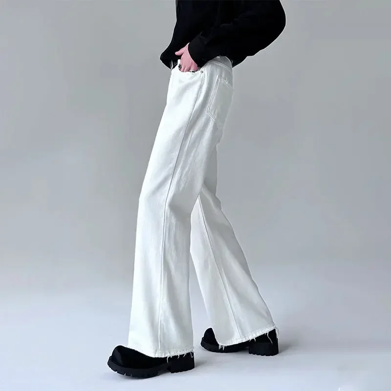

Pop American High Street Micro-flared Long Jeans, Men's Four Seasons New High-grade Loose Wide-leg Pants, Casual Floor-length Je