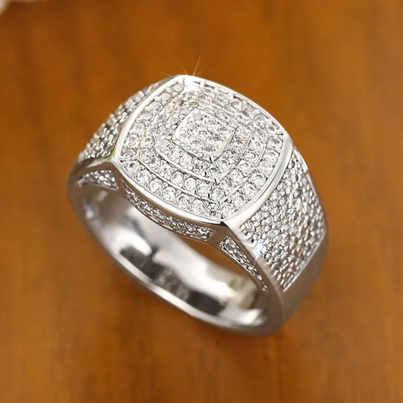 خواتم زفاف من الفضة الإسترليني عيار 925 للنساء كاملة من الزركونيوم المكعب AAA هدايا مجوهرات الخطوبة المستديرة الرائعة