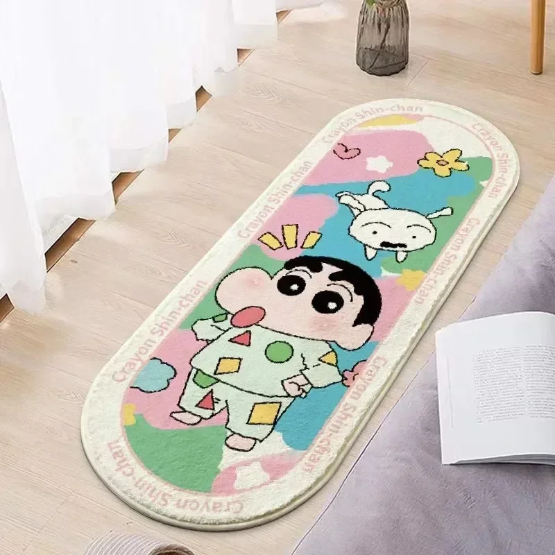 Kawaii Crayon Shin-Chan Carpet Anime New Bedroom Bedside Blanket Living Room Household Supplies Coffee Table Blanket Non-Slip