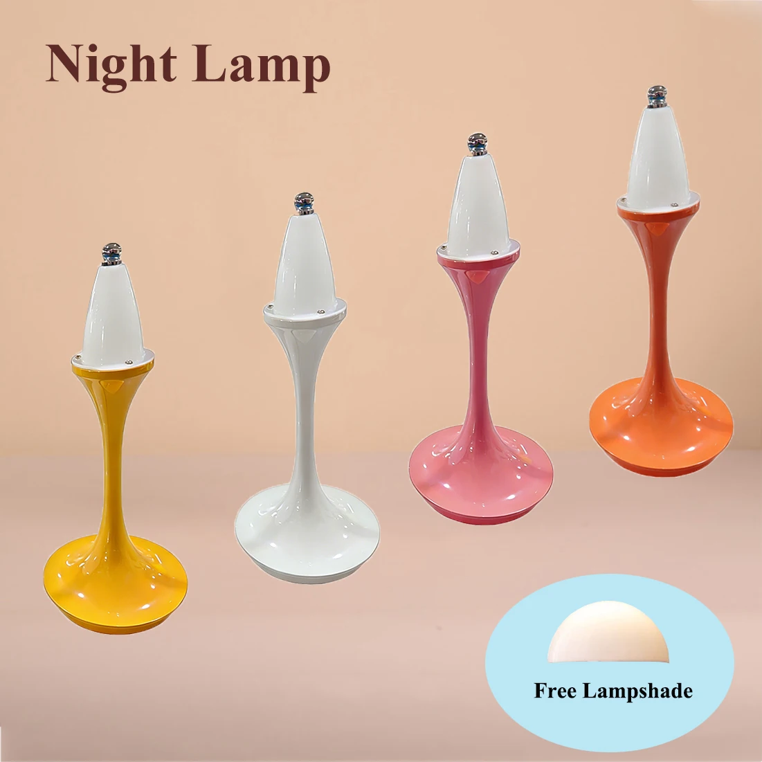 

Mushroom Design 3 Color Dimming Table Lamp USB ReChargeable Touch Adjustable Temperatures Room Home Decor Desk Lights