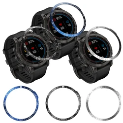 Para Garmin fenix 7 7S 7X/5 5X/6X/6X/Epix Pro 51/47/42mm anillo de bisel adhesivo de acero inoxidable anillos de cubierta protectora antiarañazos