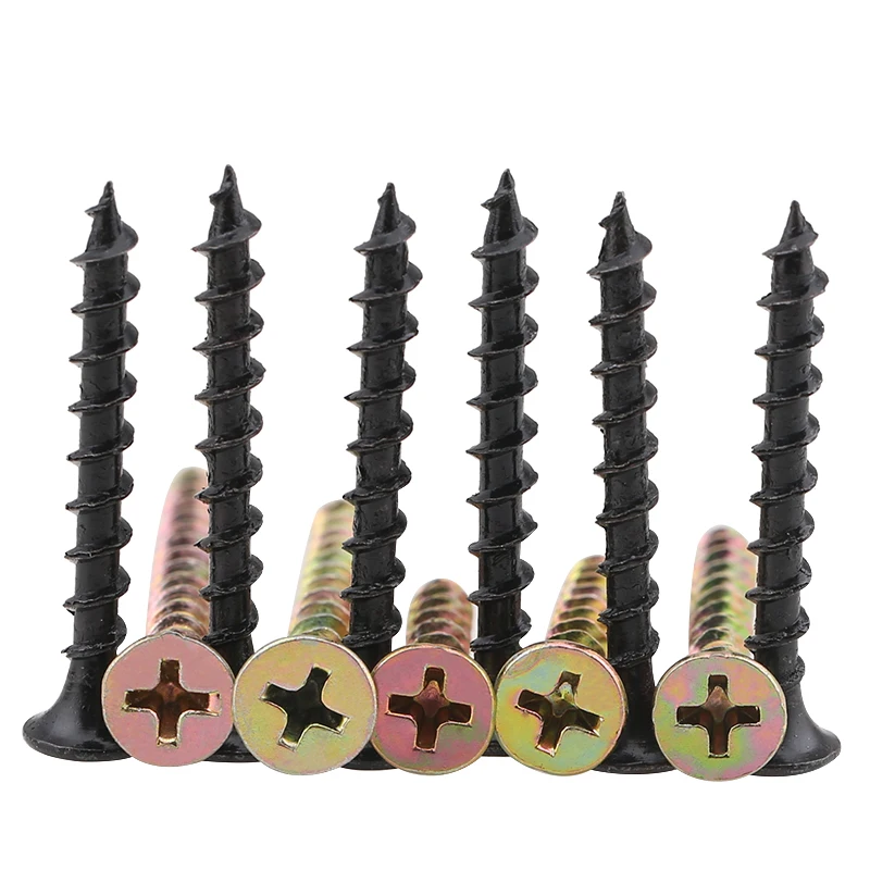 

50/200pcs Countersunk Head Tapping Screw Cross Flat Head Screws M4 Galvanized black multicolor for wood