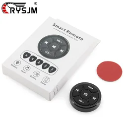 * Bluetooth-compatible Car Steering Wheel Control Button Car Smart Remote Music Player  Volume Adjuster 5 Keys for Android IOS