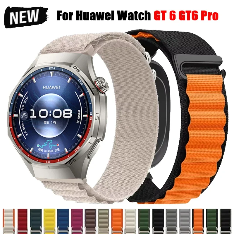 Correa deportiva Alpine de 20mm y 22mm para Huawei Watch GT6 Pro GT6 5 GT4 GT3 GT2 Pro de 46mm para Huawei Watch 5 4 3/GT2e/Ultimate/GT3 SE