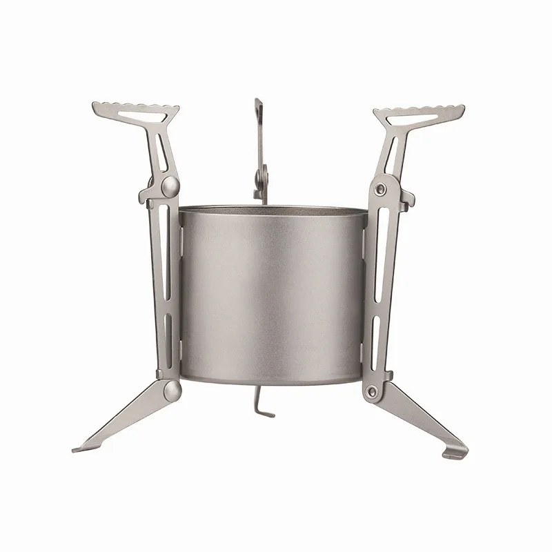 

Outdoor pure titanium alcohol stove Adjustable bracket Liquid solid universal camping portable stove with bracket