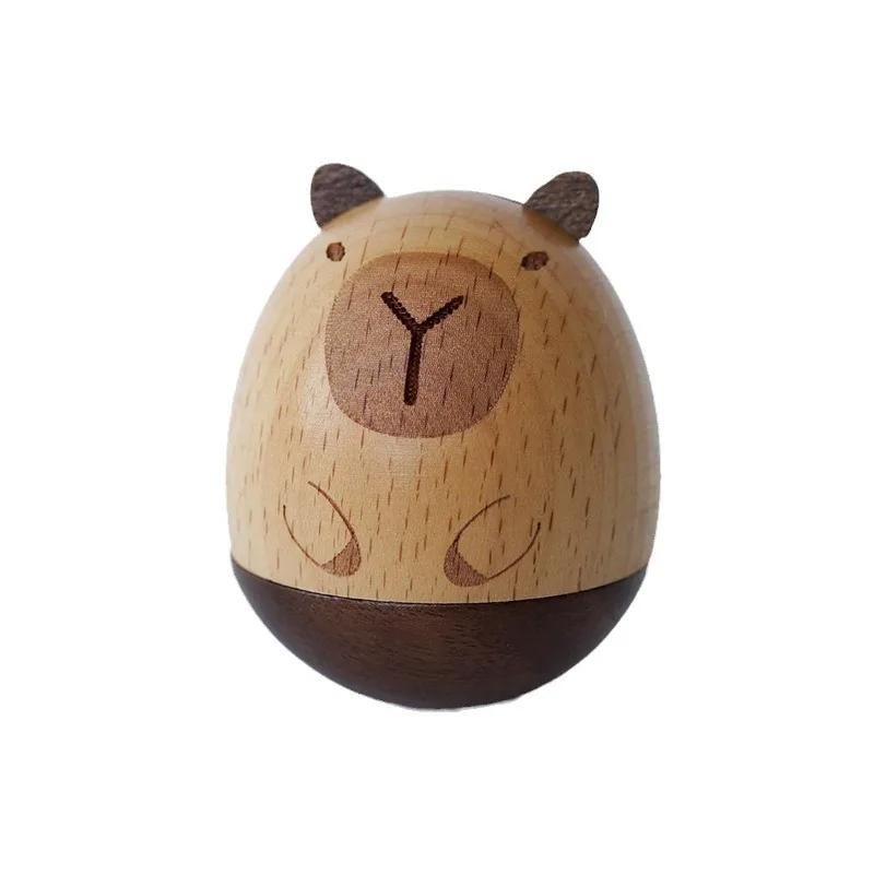

Solid Wood Healing Ornaments Small Trinkets Animal Tumblers Handmade Toys Wooden Decompression Birthday Gifts for Teenagers