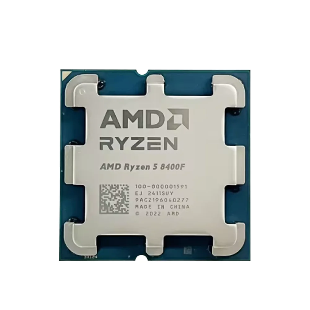 معالج AMD Ryzen 5 8400F 6-Cores 12-Threads DDR5 الجديد لوحدة المعالجة المركزية للكمبيوتر المكتبي مع مقبس AM5 R5 8400f 4.7 جيجا هرتز PCIe 4.0 ولكن بدون مروحة