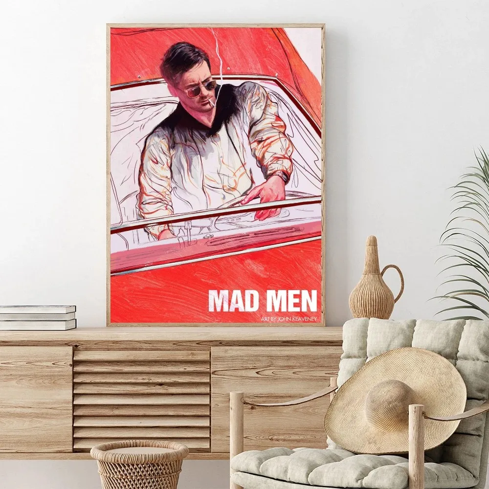 Mad Men Movie Poster Posters Kraft Paper Vintage Poster Wall Art Painting Study Aesthetic Art Small Size Wall Stickers