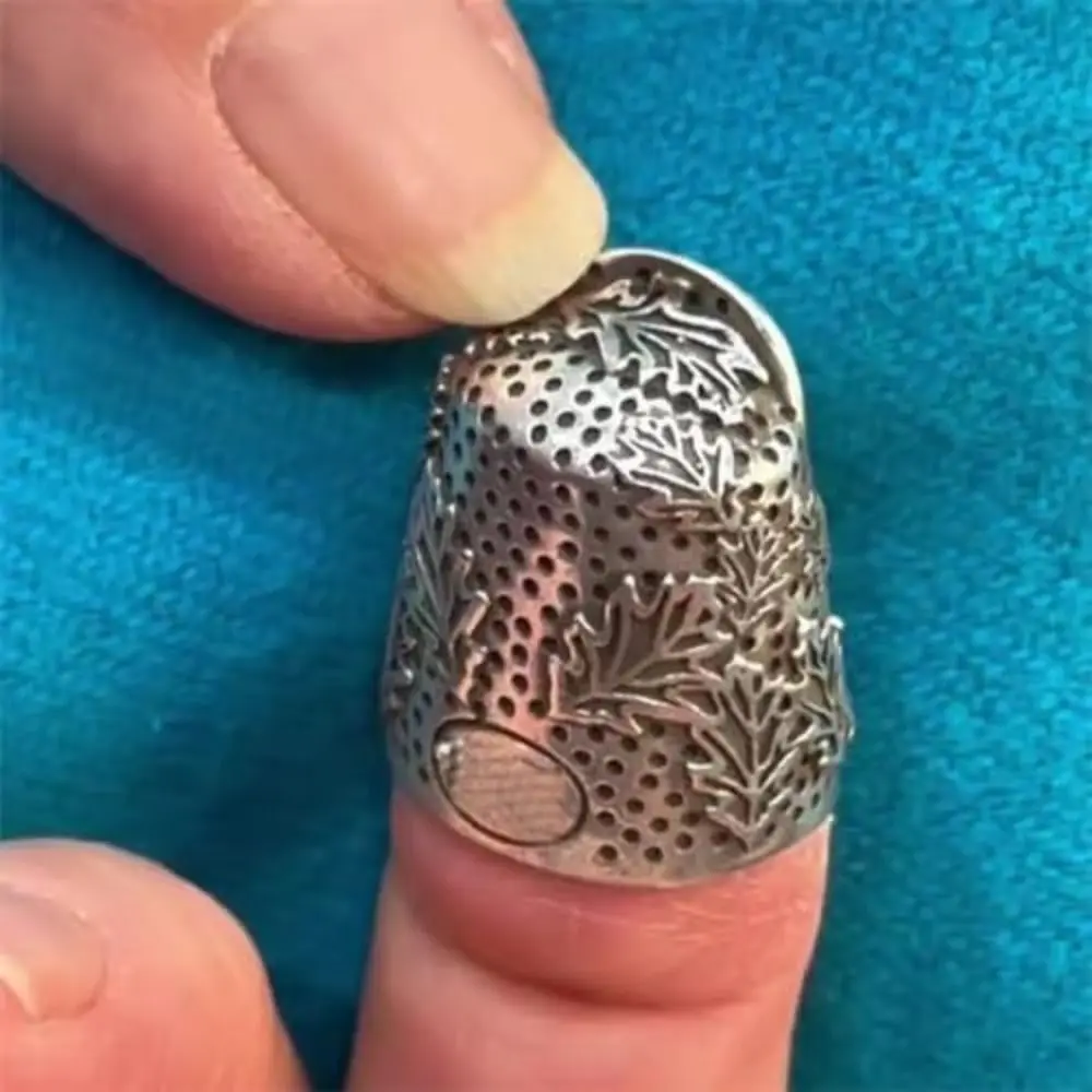 Metal Open Nail Acorn Thimble Durable DIY Craft Retro Sewing Thimble Adjustable Hand Sewing Quilting