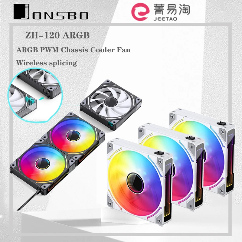 

JONSBO ZH-120 ARGB 3 IN 1 Case Fan Thousand Layer Mirror Light Effect Magic Fans 120mm RGB Cooler for PC Case Air Cooler Fan