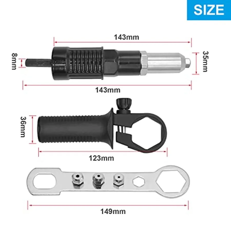 Alat Paku Keling Tanpa Kabel dengan Aksesoris Bor Paku Keling untuk Penyambungan dan Pengikatan Logam yang Efisien dalam Perbaikan Otomotif dan Konstruksi