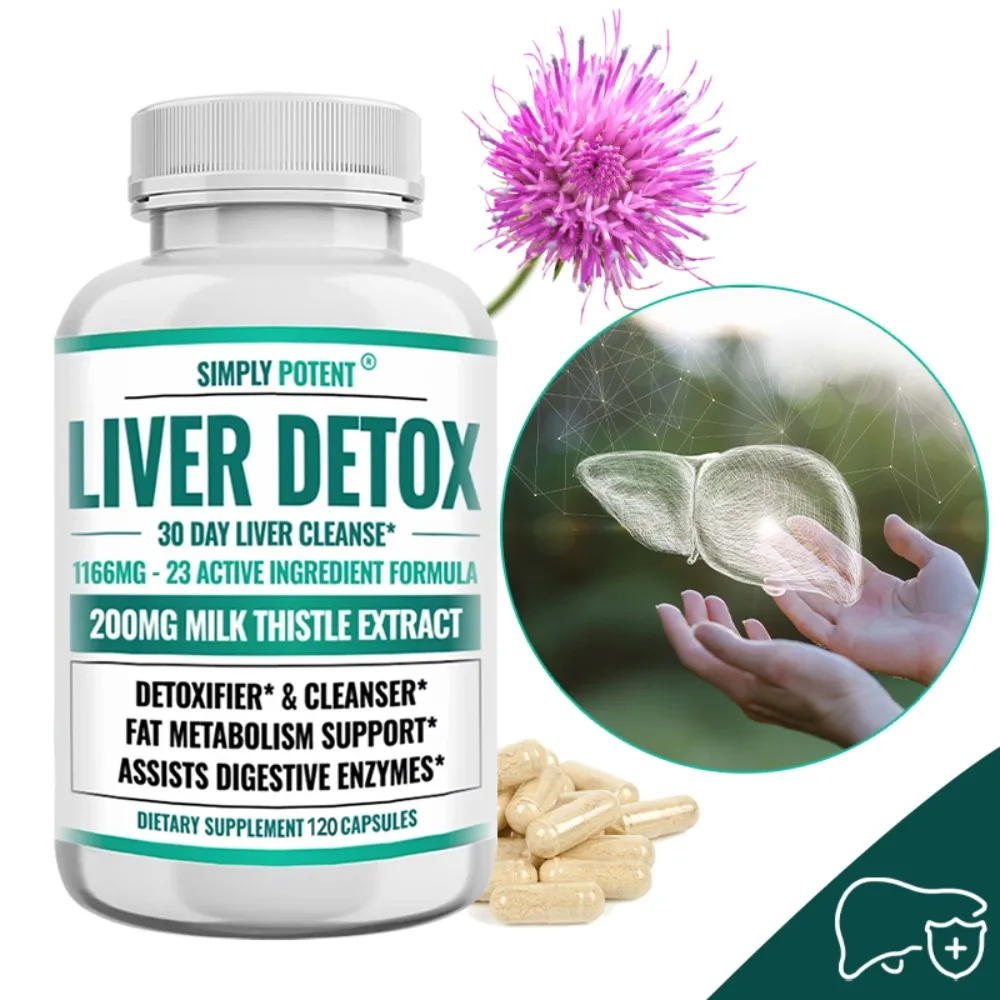 Liver Cleanse Detox & Repair Supplement, Artichoke Extract Liver Health Formula, Milk Thistle Dandelion Turmeric Zinc Beetroot