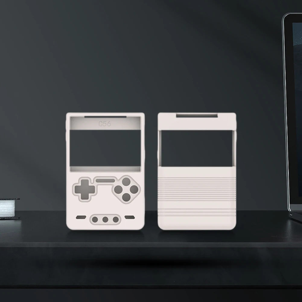 Casing Penutup Kulit Lembut Tahan Benturan Lengan Cangkang Pelindung Silikon Antigores dengan Tali untuk Konsol Game Genggam Trimui Brick