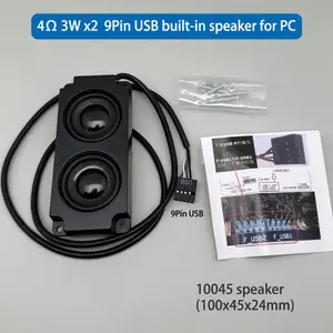 Bilashmart 9P USB speaker 3W x2 Dual Channel Speaker with Sound Card plug and play Desktop computer