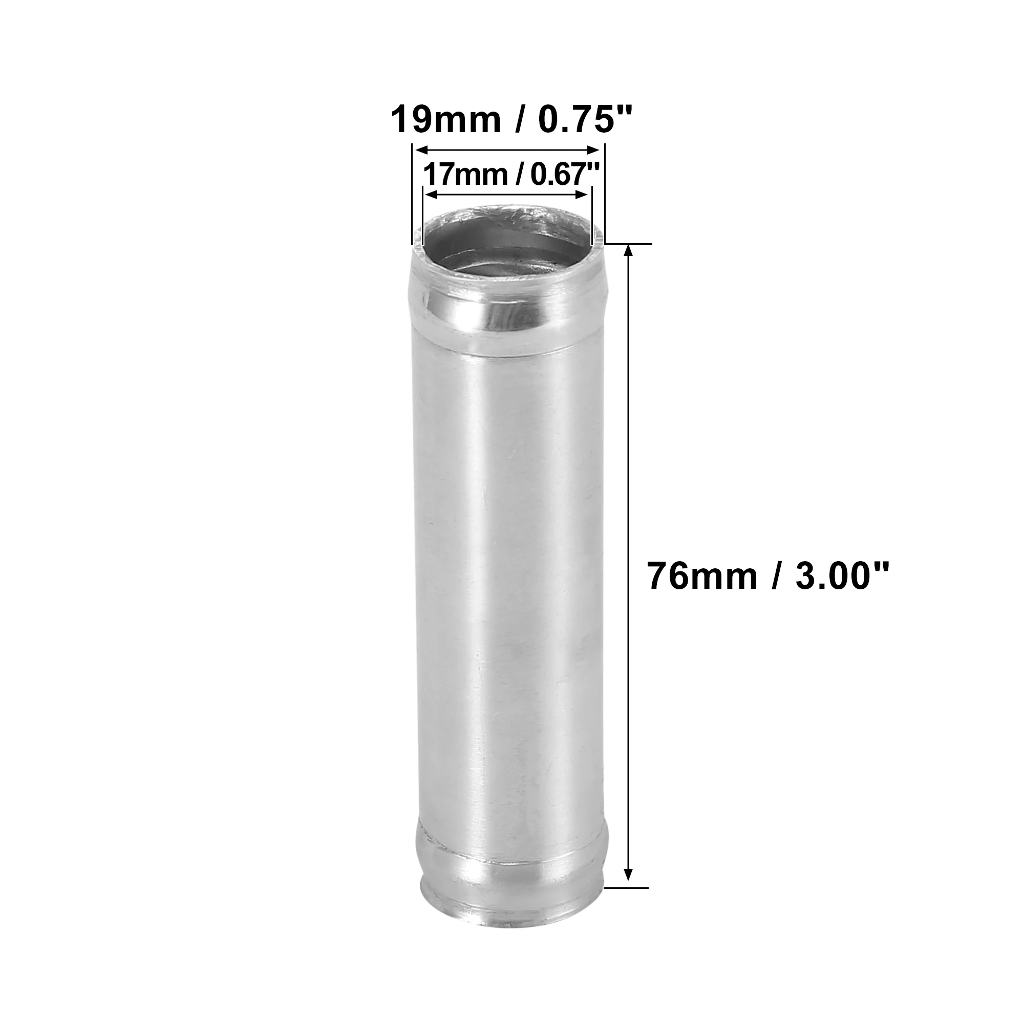 X Autohaux Universal-Schlauchverbindungsrohr-Set aus Aluminiumlegierung mit 2 Klemmen, Außendurchmesser 16–89 mm, Länge 3 Zoll, 76 mm, für Rennwagen-Ladeluftkühler