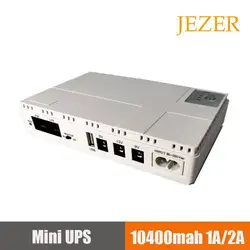 JEZER DC1036P 1A/2A 5V/9V/12V Large Capacity Multipurpose Mini Portable UPS Backup Power Adapter for WiFi, Router