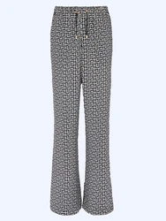 HIGHT STREET Newest 2024 Designer Trousers Women's Monogram Printed Drawstring Straight Pants