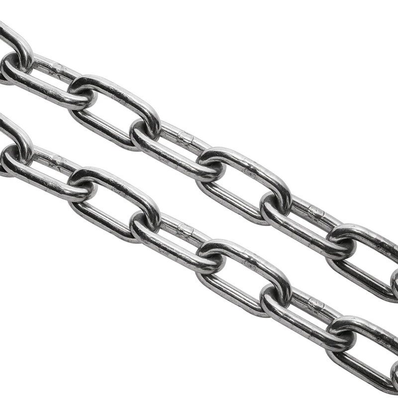 

100 Meters Ordinary 304 Stainless Steel 2mm Diameter Long Link Chain Lifting Chain Industry Welded Binding Chain