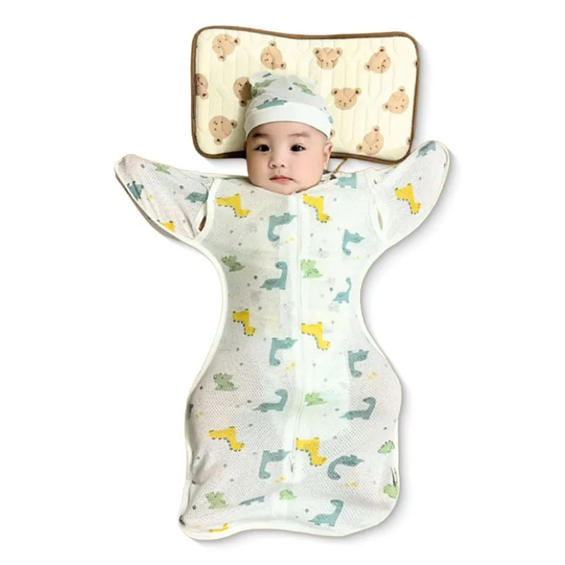 Sacco nanna per bambini in stile resa da 1 pezzo: design con doppia cerniera, morbido e traspirante, coperta indossabile per neonato con cappello bonus