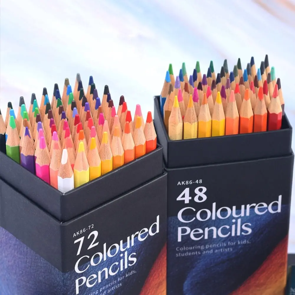 

Student Gifts Wooden 48/72 Colors Pencil Set Professional Kawaii Drawing Art Pencil Colorful Creative Oily Colored Pencil School